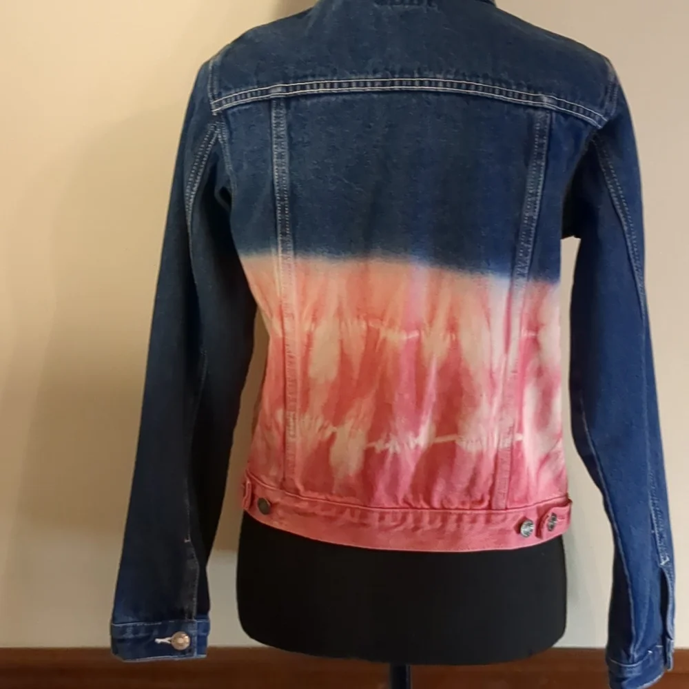 VINTAGE Route 66 Original Clothing Co. Girl's jean jacket with pink embr… - Picture 4 of 14